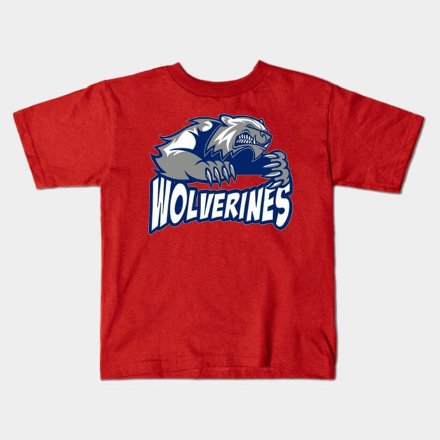 Wolverines Sports Logo Kids T-Shirt by DavesTees